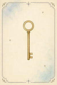 Clef ancienne minimaliste du rituel